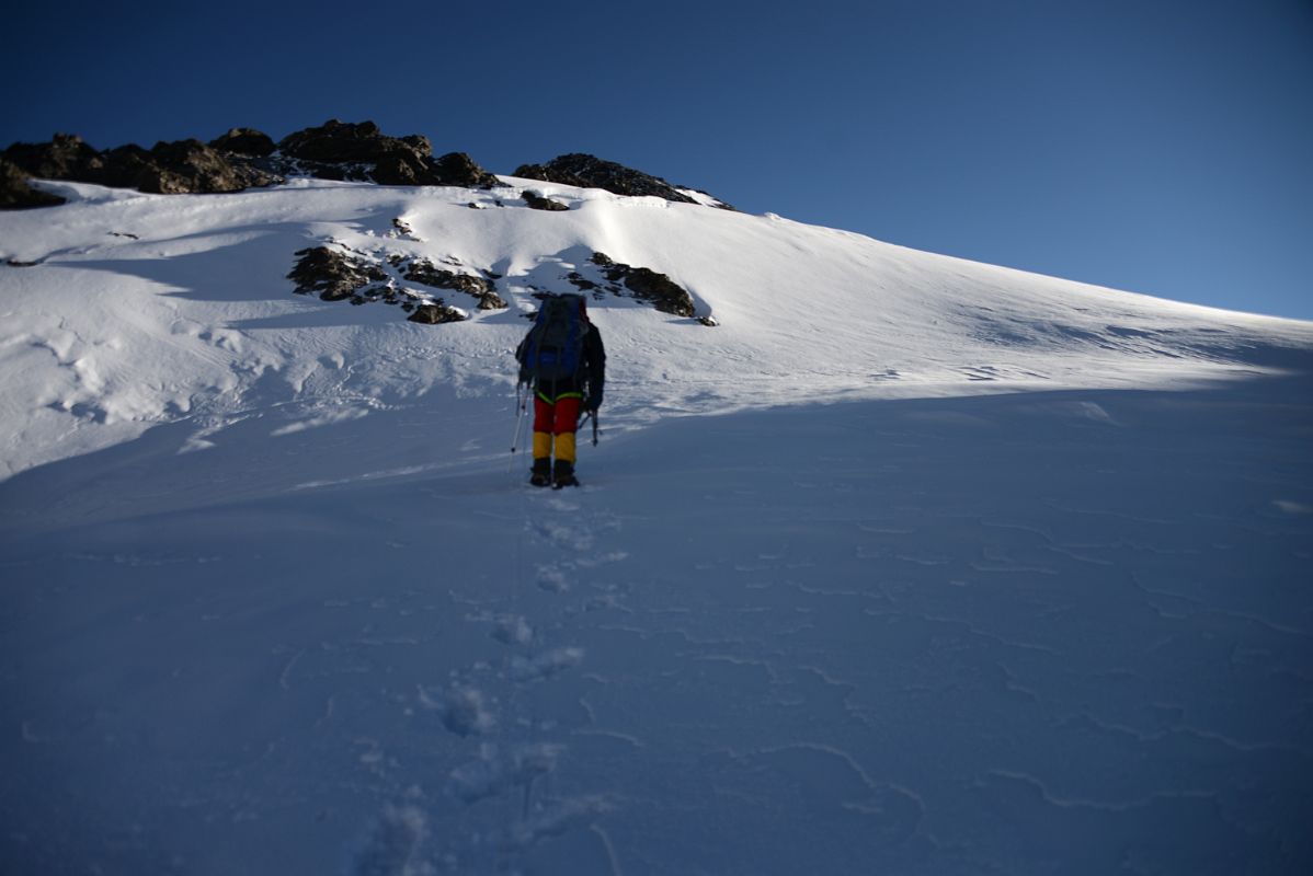 17 Climbing Sherpa Lal Singh Tamang Leads The Way On The Plateau Above Lhakpa Ri Camp I On The Climb To The Summit 